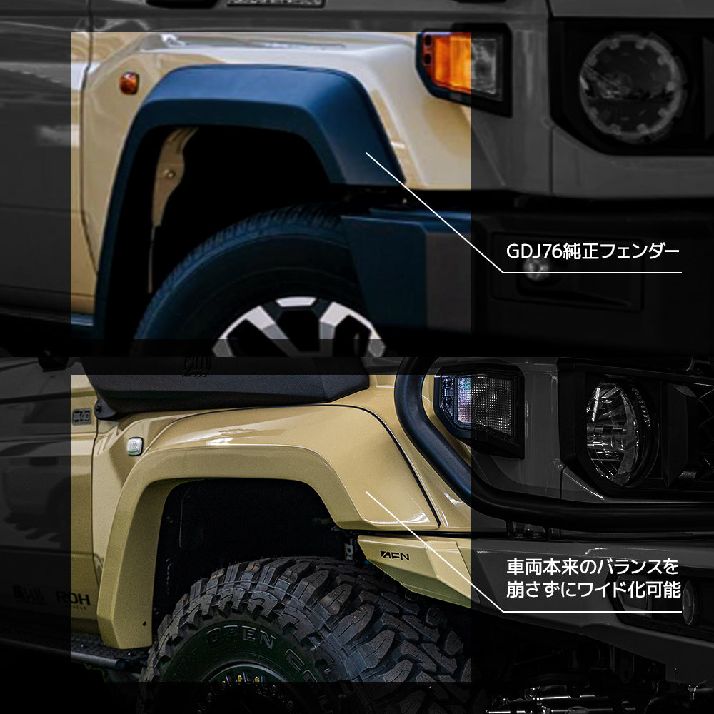 ランドクルーザー70 再再販 GDJ76 オーバーフェンダー 30mm ワイド
