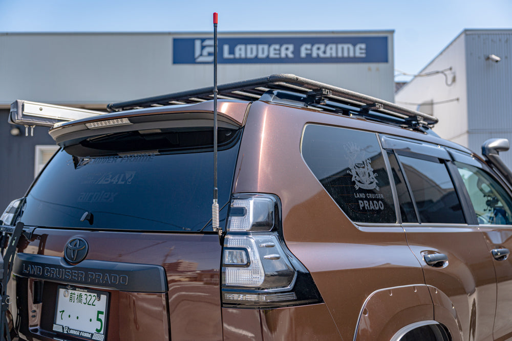 LADDER FRAME フラッグポール　ステイset 150プラド後期 楽天市場】プラド 150 フラッグポールステー アンテナ基台