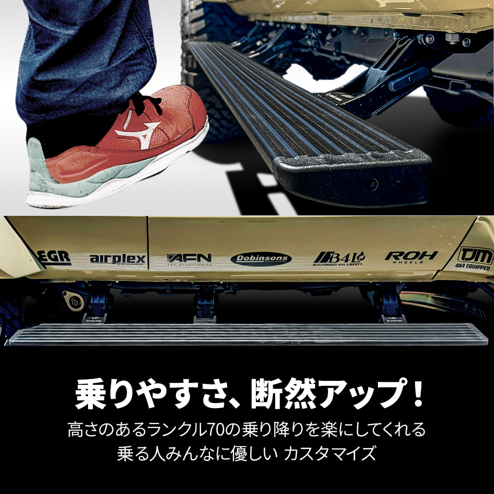 ランドクルーザー70 電動サイドステップ 専用設計 自動格納 TOYOTA